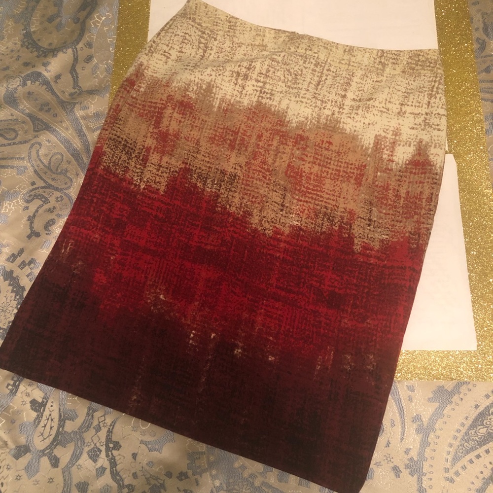 Multi colored pencil skirt